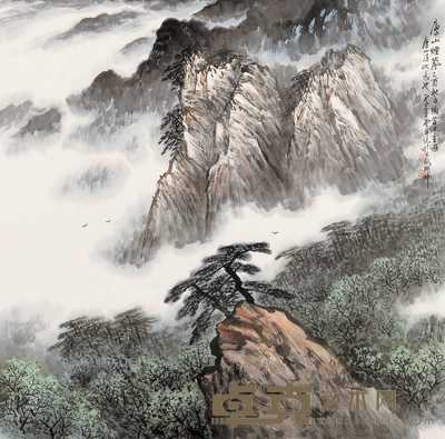 卢星堂 庐山烟岚 68×68cm